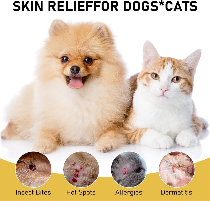 dssuoa 2Pcs Pet Skin Soothing Spray for Dogs,Pet Skin Treatment Spray for Dogs and Cats - Nature Soothing Solution for It-chy Skin and Reduces Scratching,Pet Skin Soothing Spray for All Animals(50ml/1.69oz) - Image 2